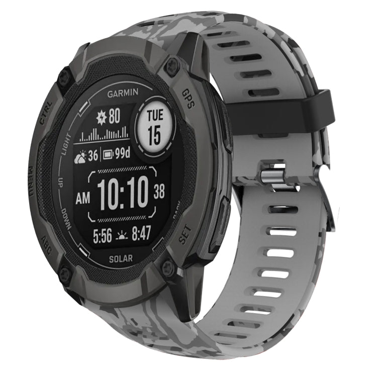 26mm Camouflage Printed Silicone Watch Band, For Garmin Instinct 2X Solar, For Garmin D2 Delta PX, For Garmin Tactix 7 Pro, For Garmin Tactix 7