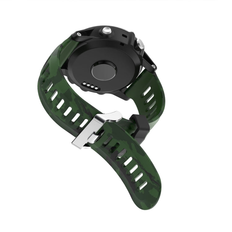 26mm Camouflage Printed Silicone Watch Band, For Garmin Fenix 3 Sapphire, For Garmin Descent MK 1, For Garmin Descent MK 2, For Garmin Descent MK 2i