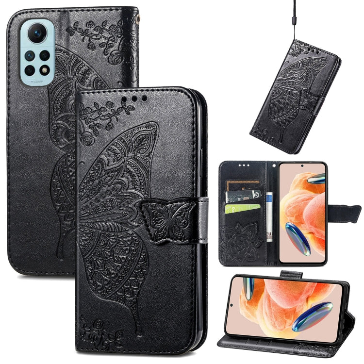 Butterfly Love Flower Embossed Leather Phone Case