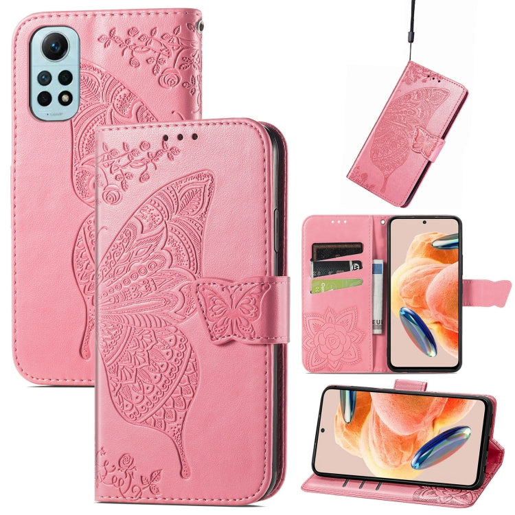 Butterfly Love Flower Embossed Leather Phone Case