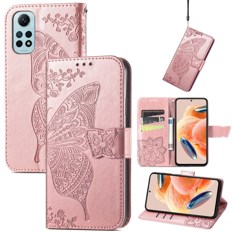 Butterfly Love Flower Embossed Leather Phone Case