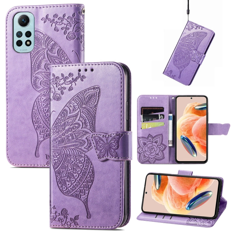 Butterfly Love Flower Embossed Leather Phone Case