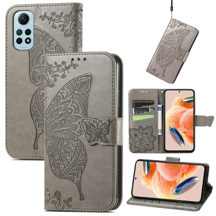 Butterfly Love Flower Embossed Leather Phone Case