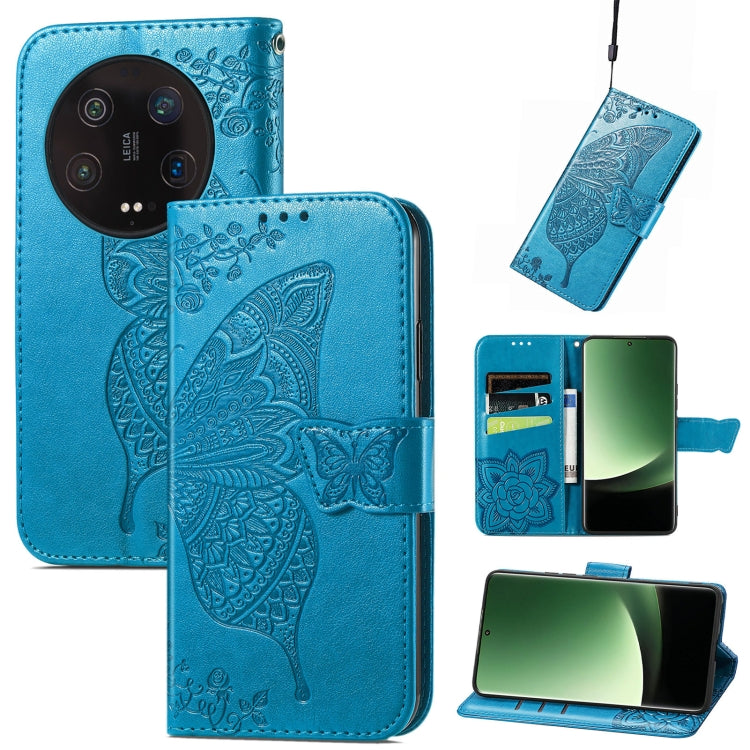 Butterfly Love Flower Embossed Leather Phone Case