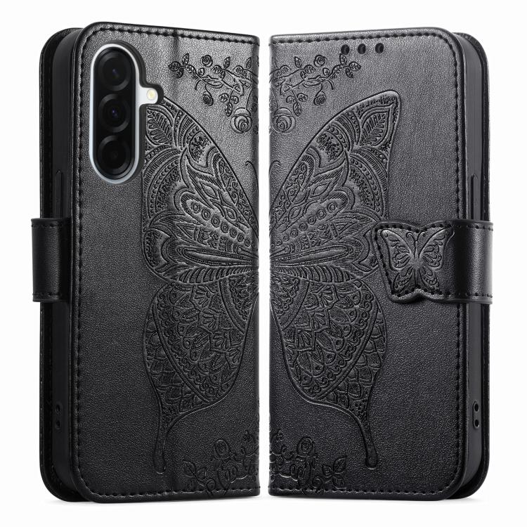 Butterfly Love Flower Embossed Leather Phone Case, For Samsung Galaxy A27 5G, For Samsung Galaxy A24 4G