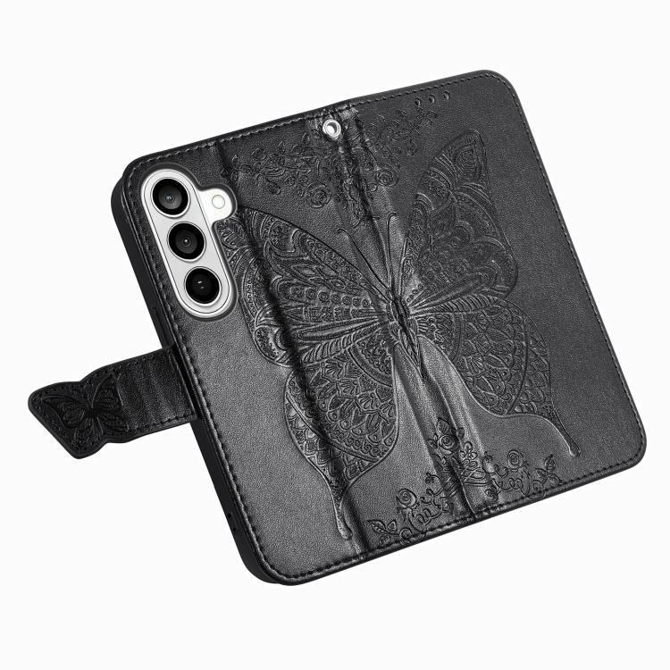 Butterfly Love Flower Embossed Leather Phone Case, For Galaxy S26 FE 5G, For Galaxy A27 5G, For Galaxy A24 4G
