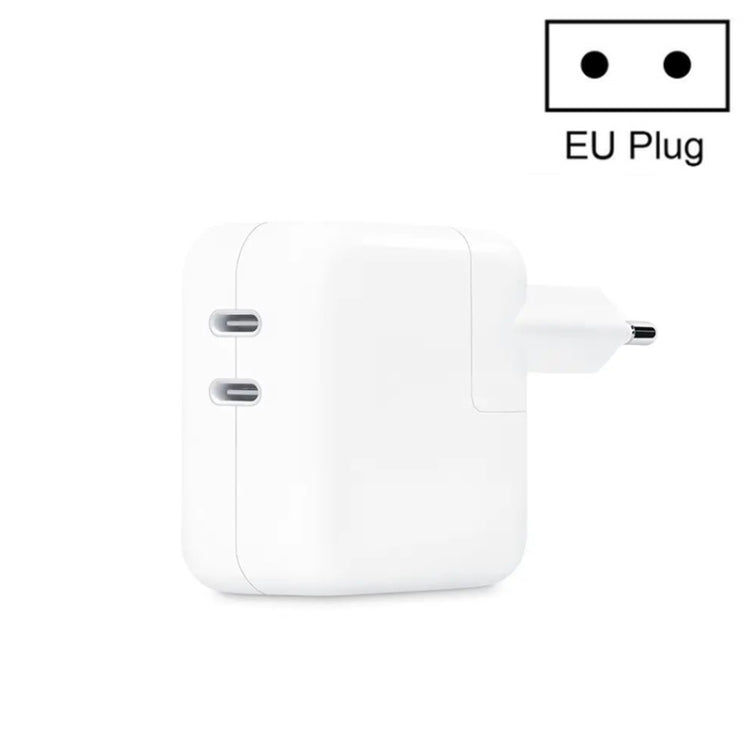 Chargeur double port USB-C/Type-C 35 W PD3.0 pour iPhone/iPad, prises US et UE