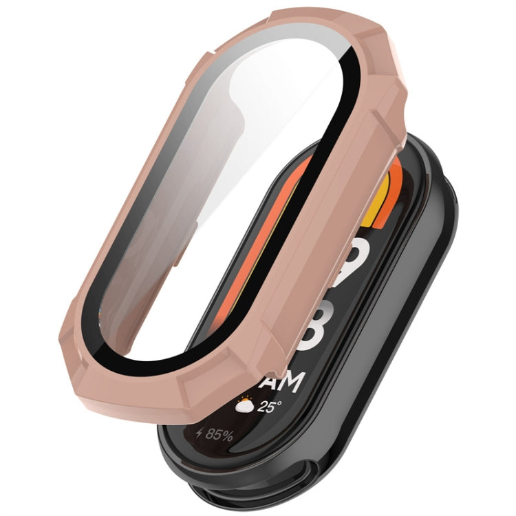 Pour Xiaomi Mi Band 8 ENKAY Hat-Prince, boîtier de montre à couverture complète avec cadre PC et film en verre trempé
