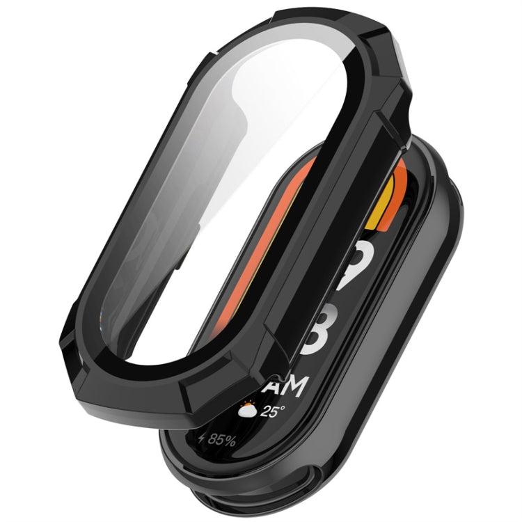 For Xiaomi Mi Band 8 ENKAY Hat-Prince Full Coverage PC Frame + Tempered Glass Film Watch Case