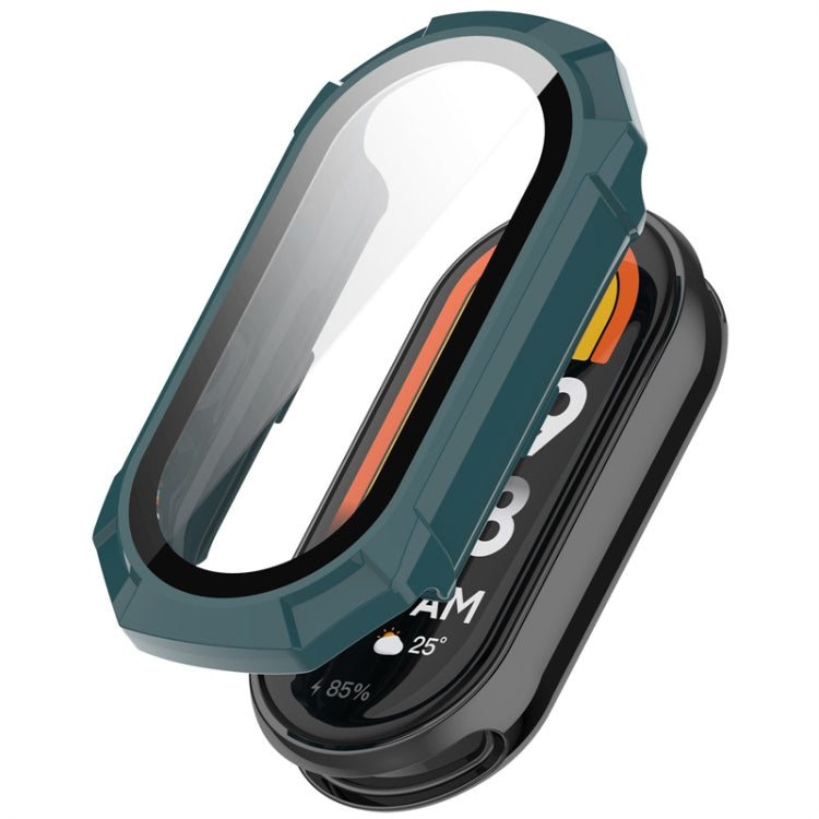 Pour Xiaomi Mi Band 8 ENKAY Hat-Prince, boîtier de montre à couverture complète avec cadre PC et film en verre trempé