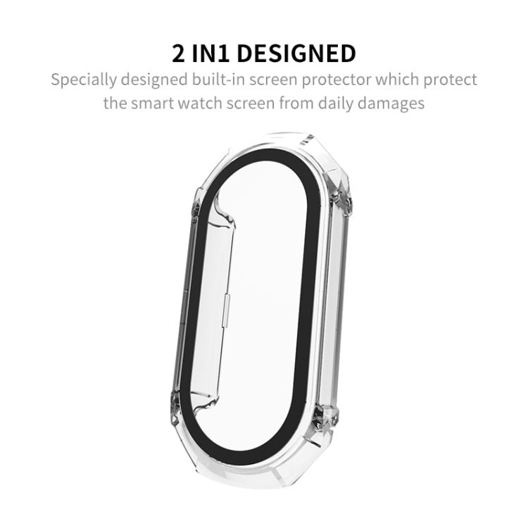 For Xiaomi Mi Band 8 ENKAY Hat-Prince Full Coverage PC Frame + Tempered Glass Film Watch Case