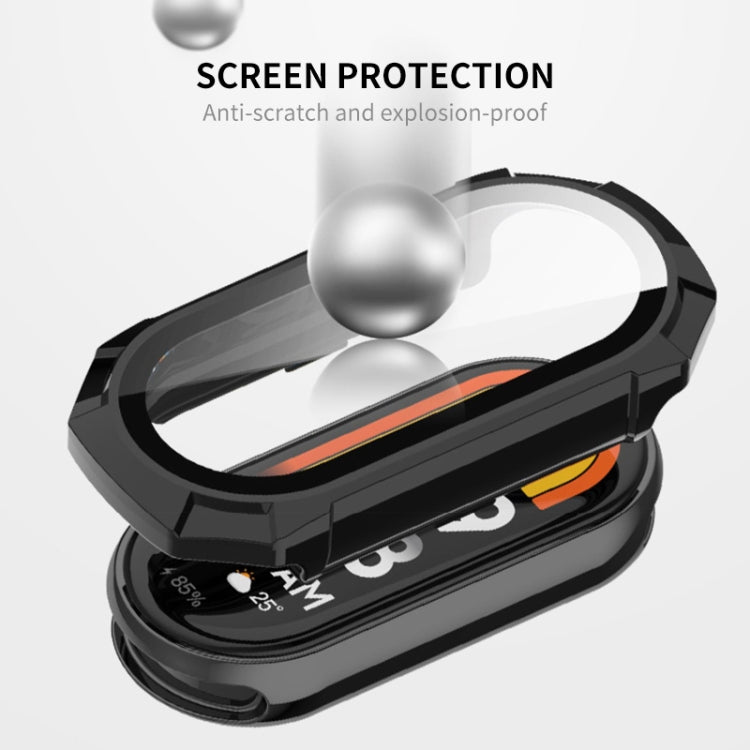For Xiaomi Mi Band 8 ENKAY Hat-Prince Full Coverage PC Frame + Tempered Glass Film Watch Case