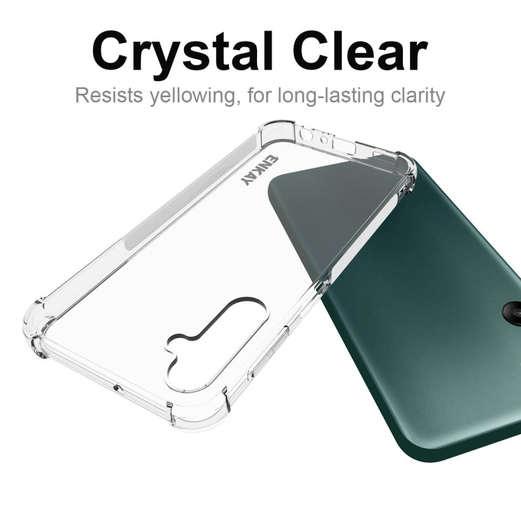 ENKAY Hat-Prince Transparent TPU Shockproof Phone Case with Glass Film, For Samsung Galaxy A24 4G, For Samsung Galaxy M14 5G, For Samsung Galaxy M54 5G, For Samsung Galaxy A34