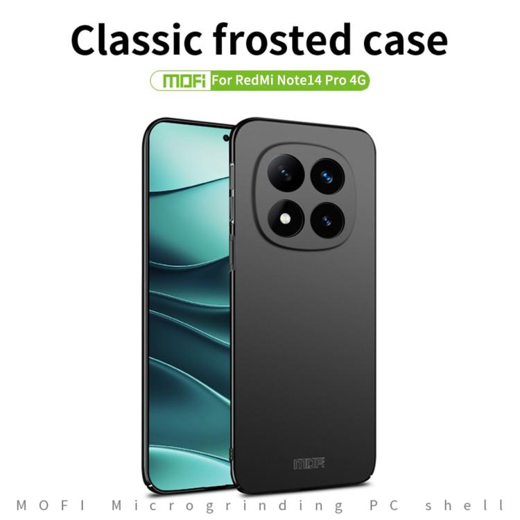 MOFI Micro-Frosted PC Ultra-thin Hard Phone Case, For Xiaomi Redmi Note 14 Pro 4G, For Xiaomi Redmi Note 14 4G 163.25mm, For Xiaomi Redmi Note 14 5G, For Xiaomi 15 Pro, For Xiaomi 15, For Xiaomi Redmi Note 14 Pro+, For Xiaomi 14T Pro, For Xiaomi 14T