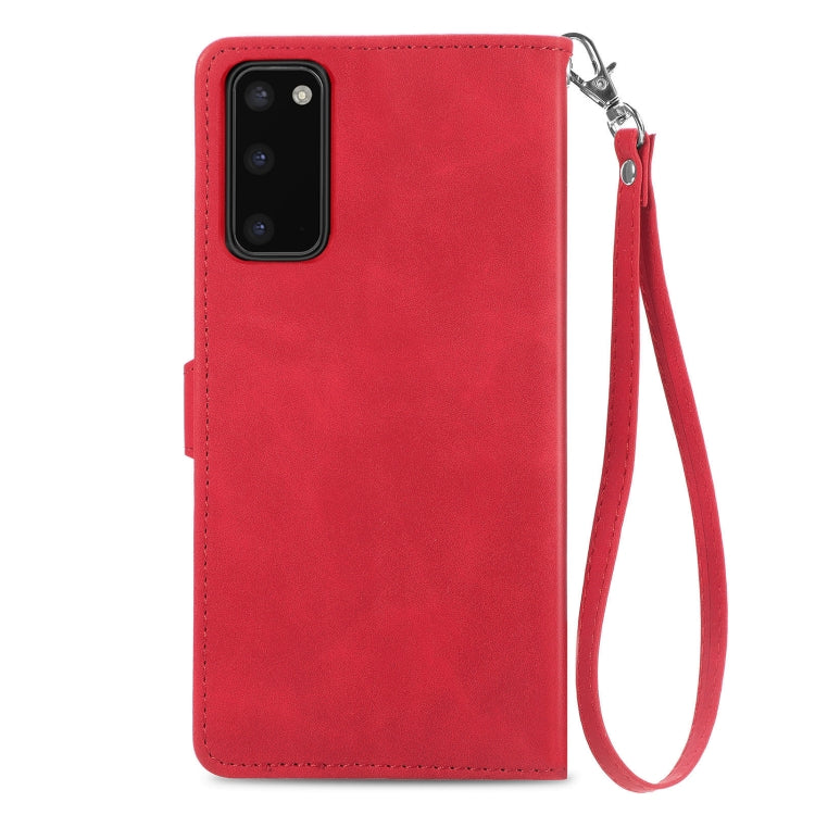 Embossed Flower Zipper Leather Phone Case
