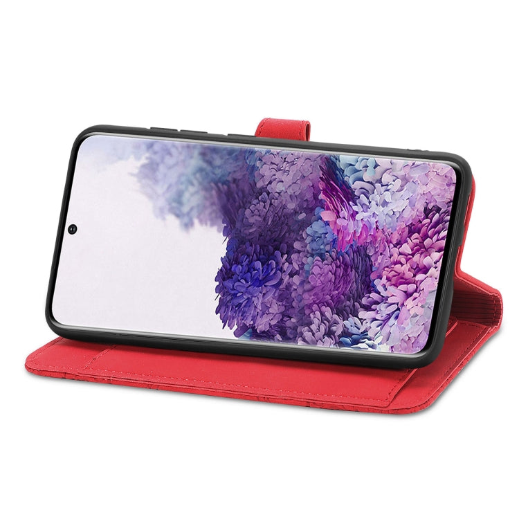 Embossed Flower Zipper Leather Phone Case