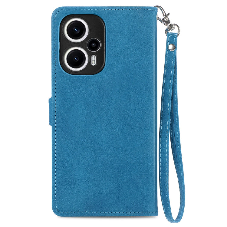 Embossed Flower Zipper Leather Phone Case