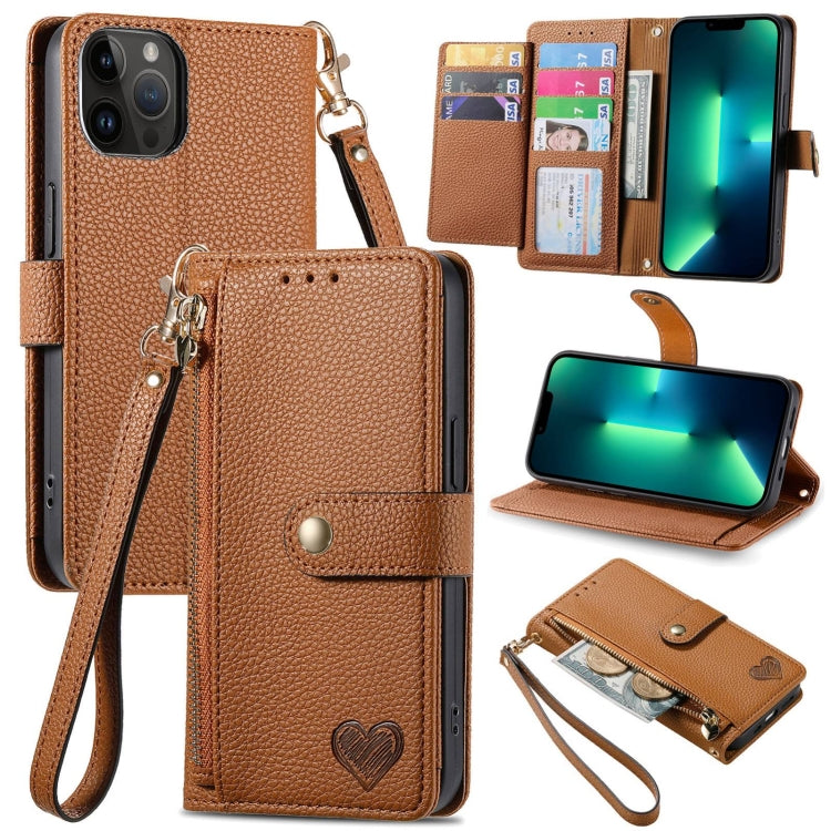 Love Zipper Lanyard Leather Phone Case, For iPhone 14 Pro Max, For iPhone 7 / 8 / SE 2022, For iPhone 13 Pro Max, For iPhone 13 Pro