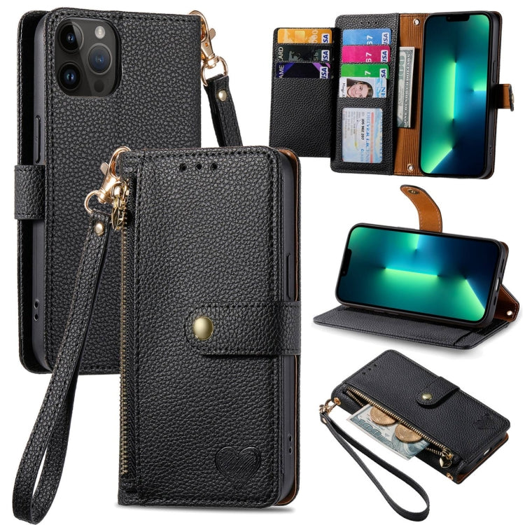Love Zipper Lanyard Leather Phone Case, For iPhone 14 Pro Max, For iPhone 7 / 8 / SE 2022, For iPhone 13 Pro Max, For iPhone 13 Pro