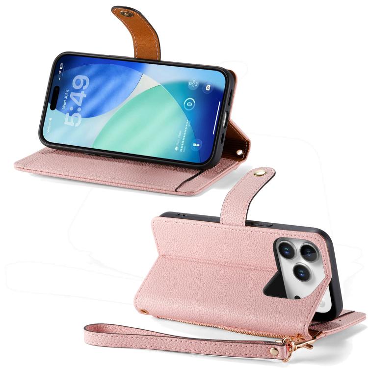 Love Zipper Lanyard Leather Phone Case, For iPhone 18 Pro / 17 Pro, For iPhone 18 Pro Max / 17 Pro Max, For iPhone 17e / 16e, For iPhone 17