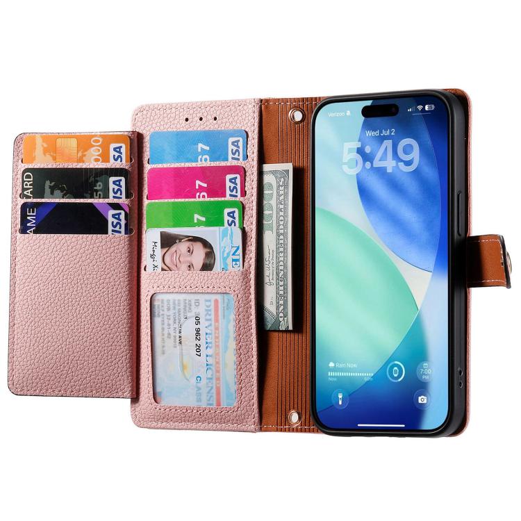 Love Zipper Lanyard Leather Phone Case