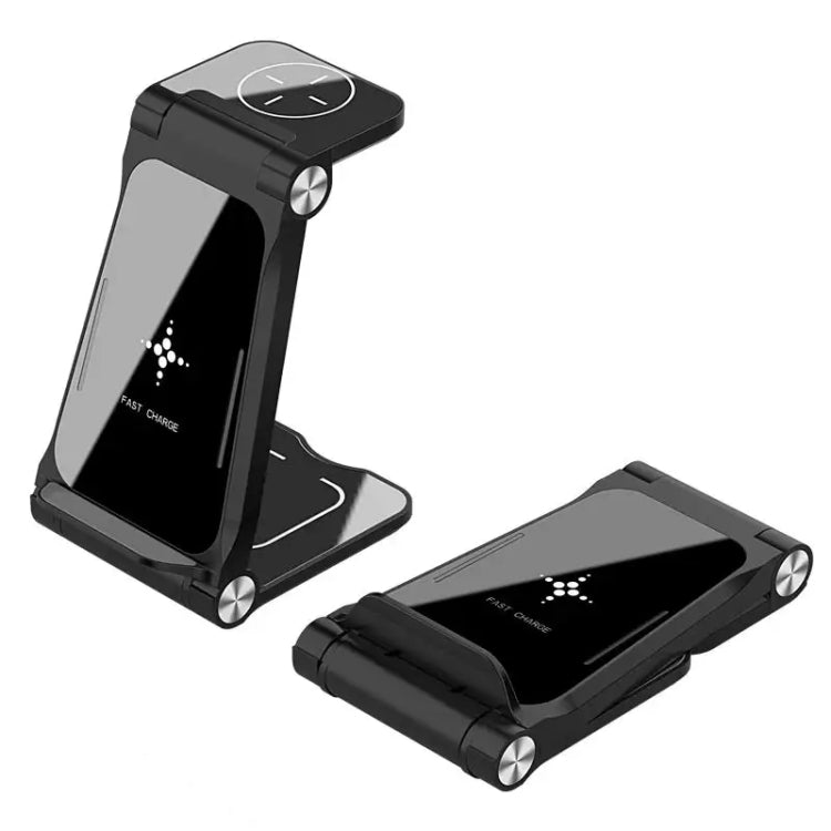 T8  QI Certified Fast Charging Station 3 in 1 Foldable Design Charging Dock, T8