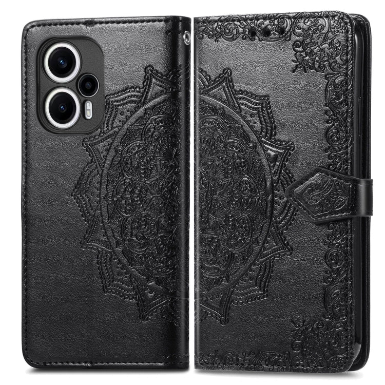 Mandala Flower Embossed Leather Phone Case