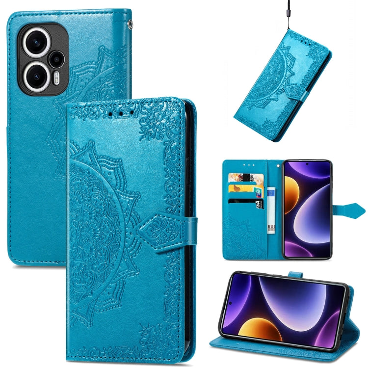 Mandala Flower Embossed Leather Phone Case