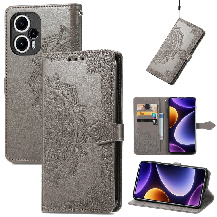 Mandala Flower Embossed Leather Phone Case