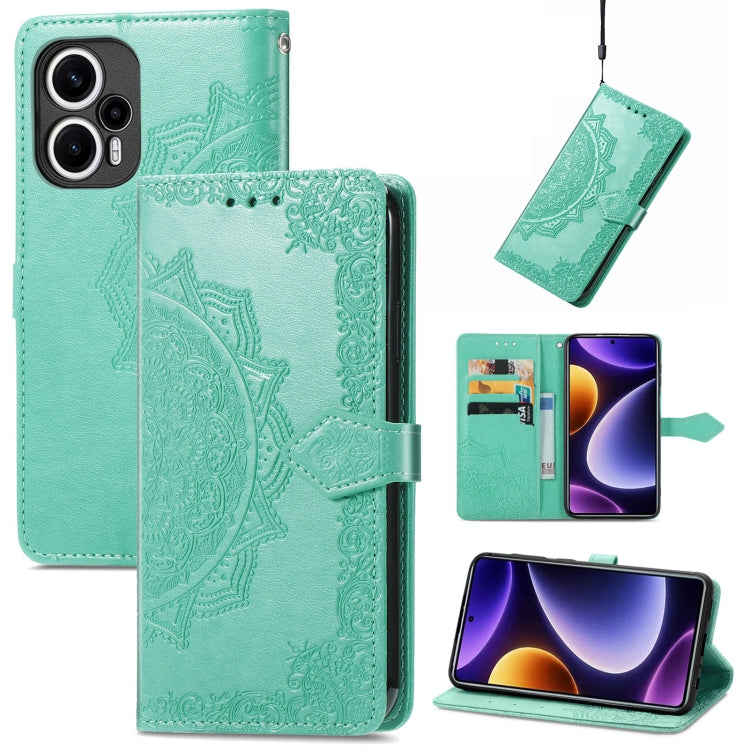 Mandala Flower Embossed Leather Phone Case