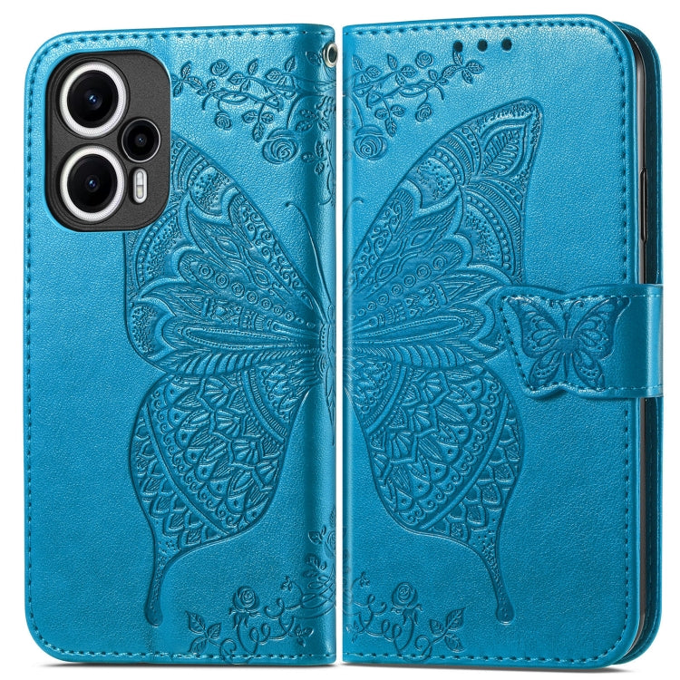 Butterfly Love Flower Embossed Leather Phone Case