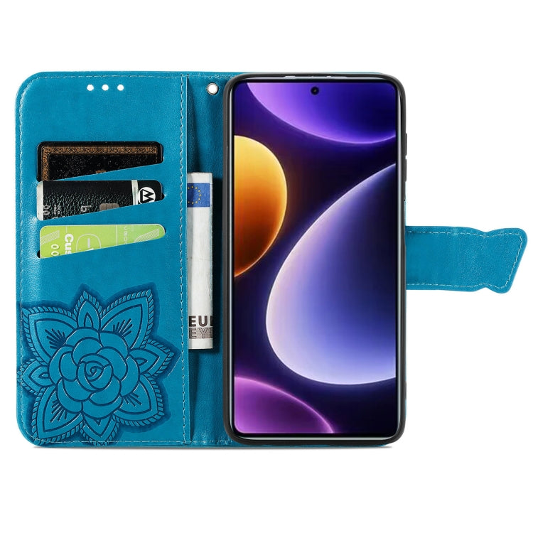 Butterfly Love Flower Embossed Leather Phone Case