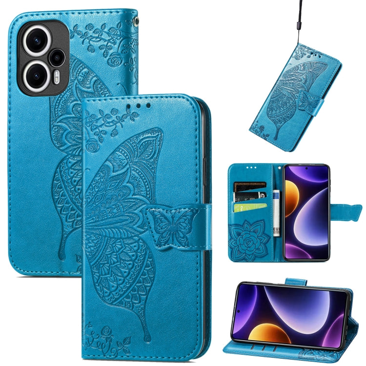 Butterfly Love Flower Embossed Leather Phone Case