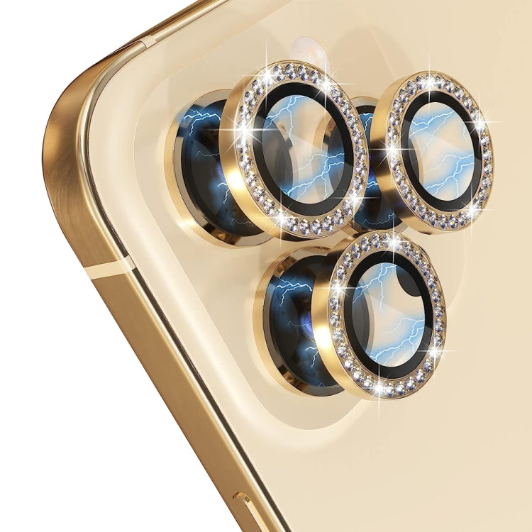 NORTHJO Camera Lens Tempered Glass Metal Rhinestone Ring Film, For iPhone 14 Pro / 14 Pro Max