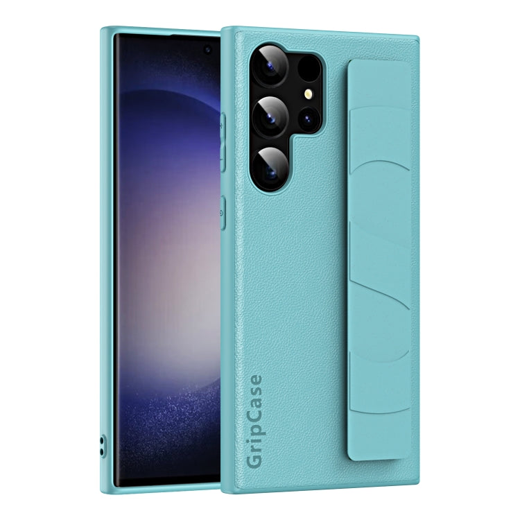 Skin Elastic Wrist Grip Back Cover Phone Case, For Samsung Galaxy S24+ 5G, For Samsung Galaxy S24 5G, For Samsung Galaxy S23 Ultra 5G, For Samsung Galaxy S23+ 5G