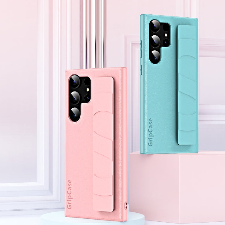 Skin Elastic Wrist Grip Back Cover Phone Case, For Samsung Galaxy S24+ 5G, For Samsung Galaxy S24 5G, For Samsung Galaxy S23 Ultra 5G, For Samsung Galaxy S23+ 5G