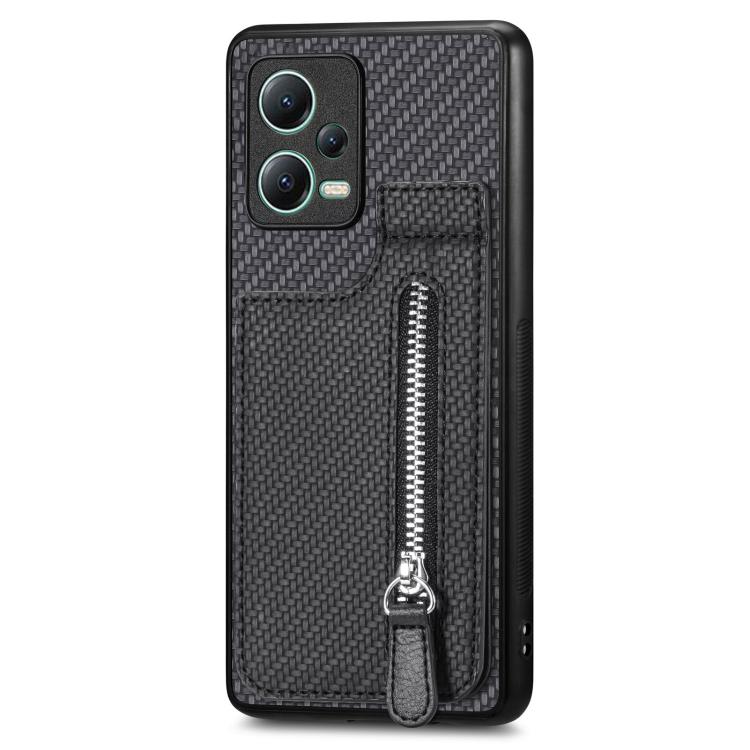 Carbon Fiber Vertical Flip Zipper Phone Case, For Redmi Turbo 4, For Xiaomi Poco X7 Pro, For Redmi Note 12 5G, For Xiaomi 13 Pro