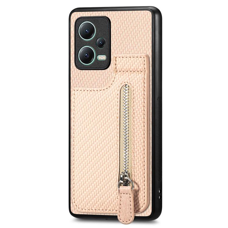 Carbon Fiber Vertical Flip Zipper Phone Case, For Redmi Turbo 4, For Xiaomi Poco X7 Pro, For Redmi Note 12 5G, For Xiaomi 13 Pro