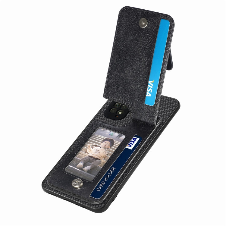 Carbon Fiber Vertical Flip Zipper Phone Case