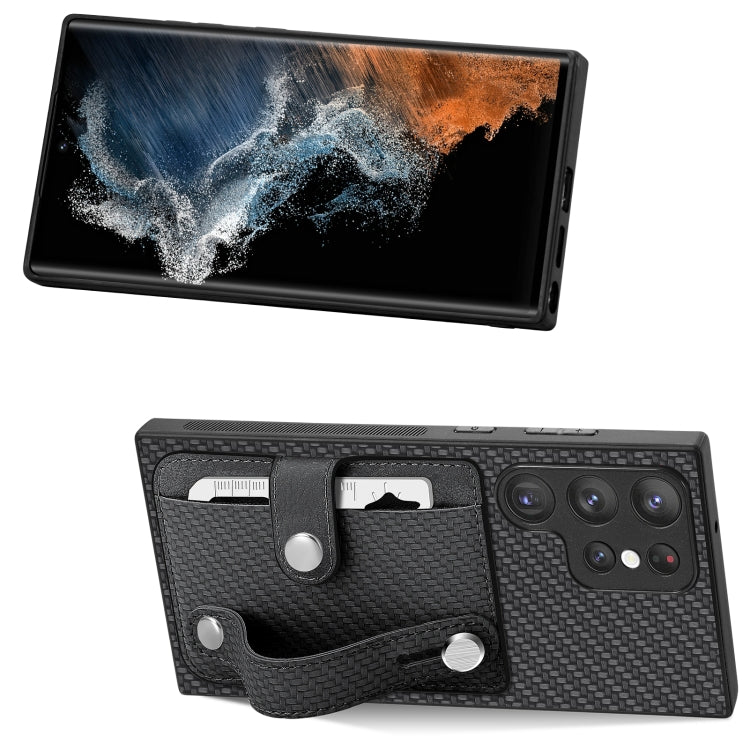 Wristband Kickstand Wallet Back Phone Case with Tool Knife