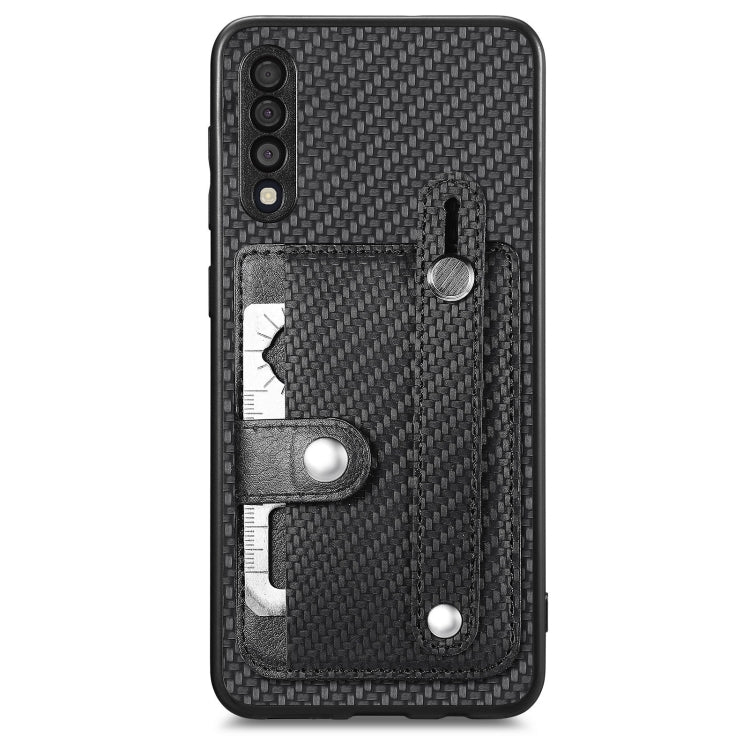 Wristband Kickstand Wallet Back Phone Case with Tool Knife, For Samsung Galaxy A50
