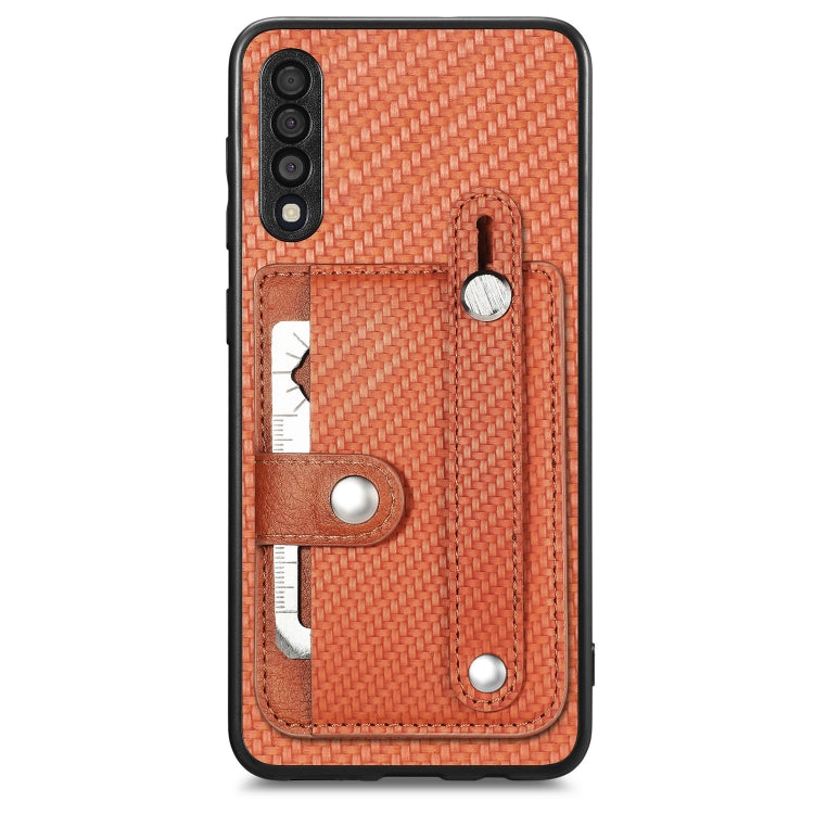 Wristband Kickstand Wallet Back Phone Case with Tool Knife, For Samsung Galaxy A50