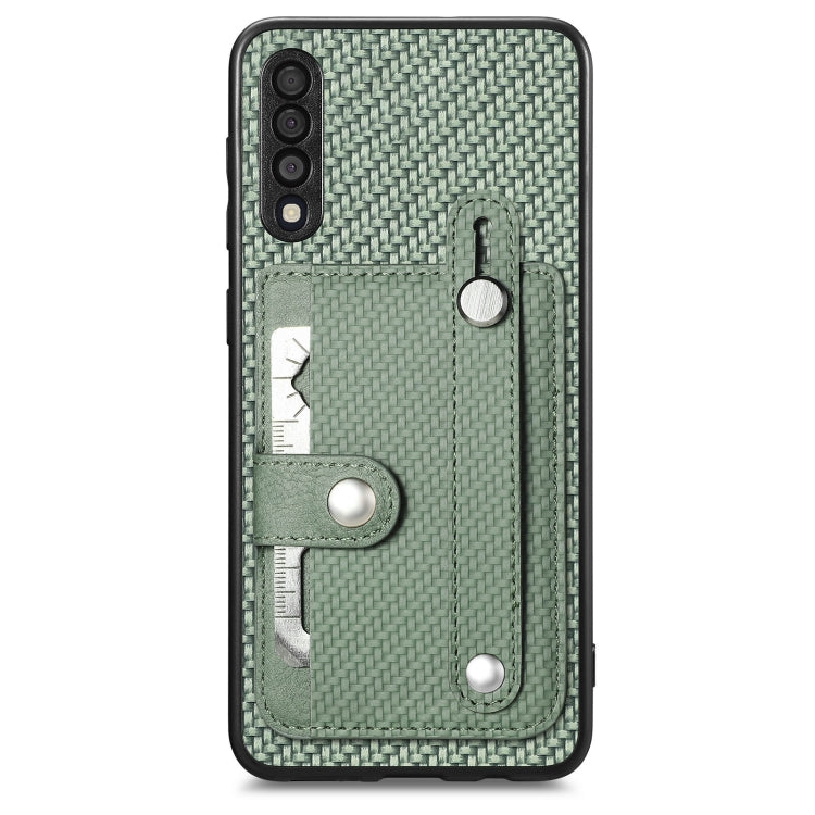 Wristband Kickstand Wallet Back Phone Case with Tool Knife, For Samsung Galaxy A50