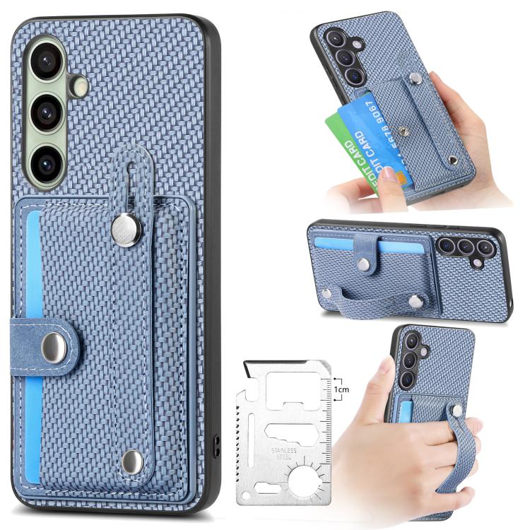 Wristband Kickstand Wallet Back Phone Case with Tool Knife, For Samsung Galaxy A57 5G, For Samsung Galaxy A37 5G, For Samsung Galaxy S25 Edge 5G, For Samsung Galaxy A56 5G