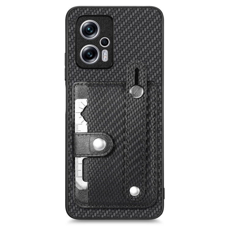 Wristband Kickstand Card Wallet Back Phone Case with Tool Knife