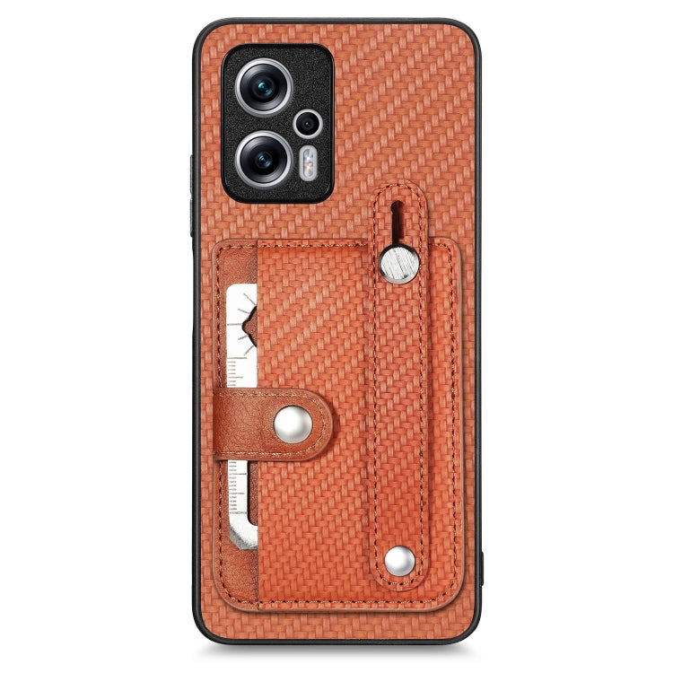 Wristband Kickstand Card Wallet Back Phone Case with Tool Knife