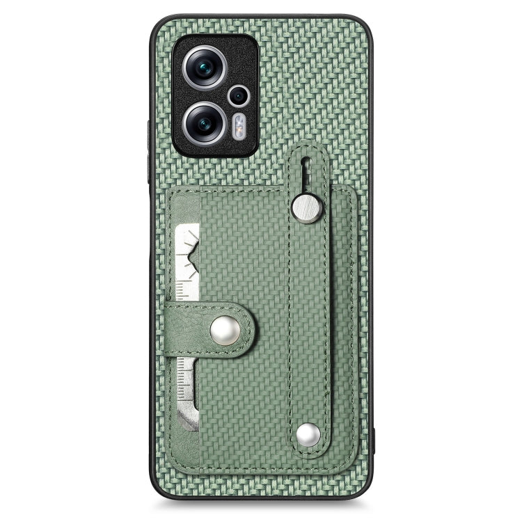 Wristband Kickstand Card Wallet Back Phone Case with Tool Knife