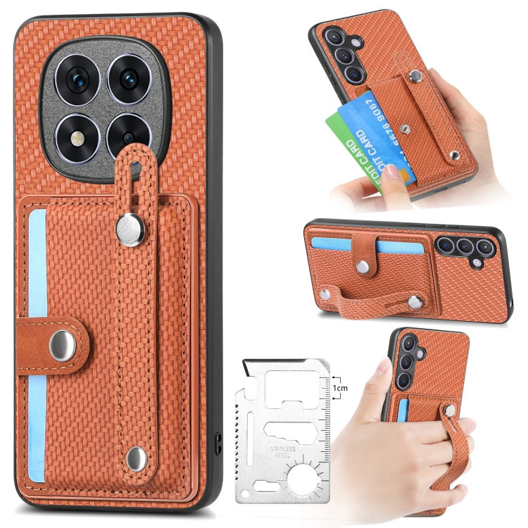 Wristband Kickstand Card Wallet Back Phone Case with Tool Knife