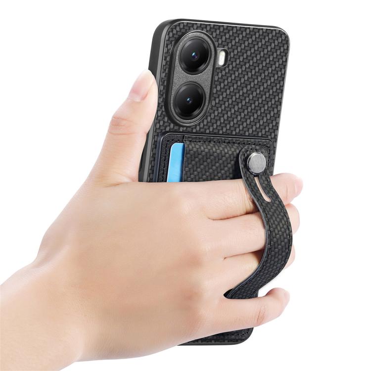 Wristband Kickstand Card Wallet Back Phone Case with Tool Knife