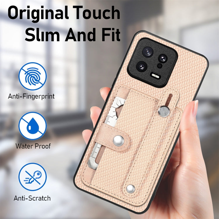 Wristband Kickstand Card Wallet Back Phone Case with Tool Knife